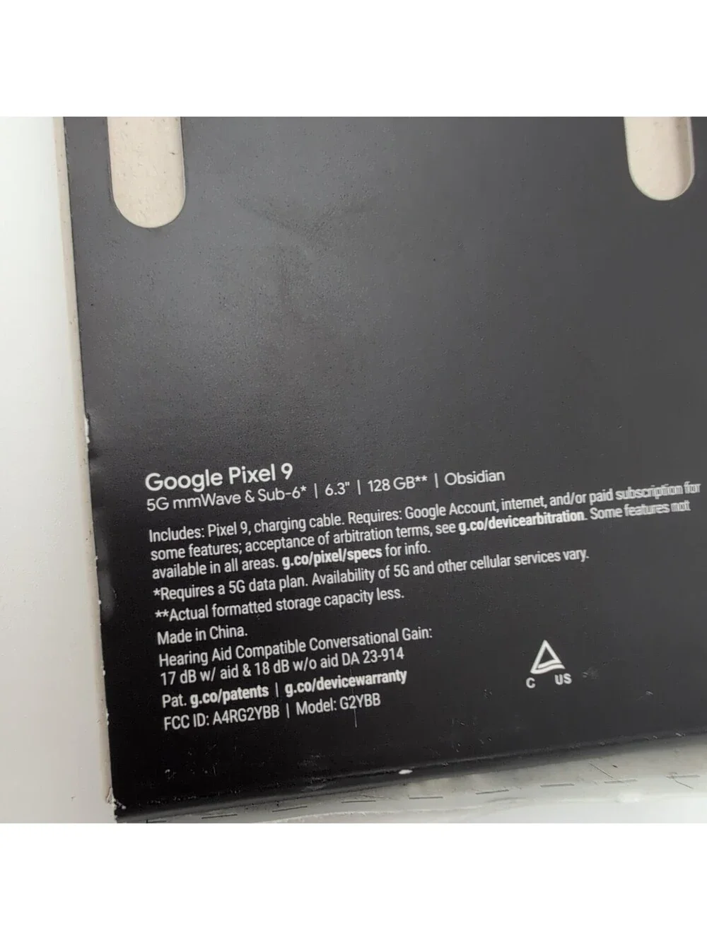 Google Pixel 9 Retail Box Empty, No Phone